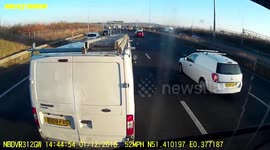 Angry van driver 'cuts up' then collides with truck on A2 near Gravesend