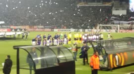 Entrance of the match paok fc vs Schalke fc