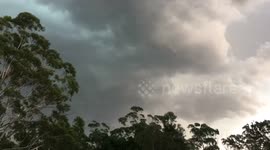 Timelapse of approaching storm hitting Sydney