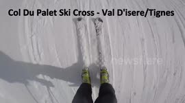 Ski Cross Crash - Val D'Isere/Tignes 2017 - Col Du Palet