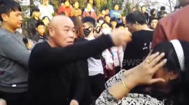 Man and woman create bizarre