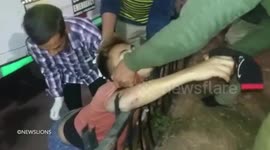 Horrific video of biker being pulled off railings impaled on neck