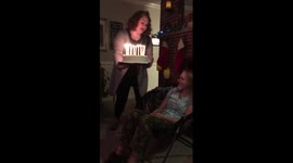 My birthday cake set my hair on fire