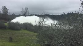 First on site of the Oroville Dam Spillway disaster!