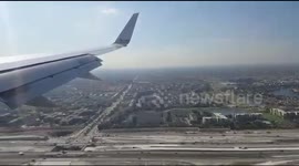 United States of America Plane Lands in USA Miami Florida Airport