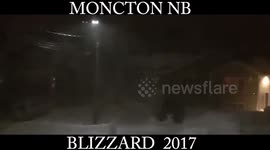 Guy Jumps out Window Naked in a Blizzard 2017