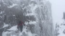 Crib Goch Winter Ascent - The pinnacles