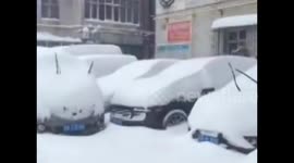 Winter storm buries northwestern Chinese city under snow