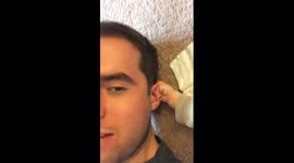 Baby shows daddy who is boss!!!