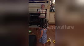 Newsflare Edit - Part 2 - girl, 9, and baby sister does awesome Trump impression