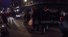 supermodel Karlie Kloss arrives at her Hotel in London