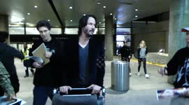Keanu Reeves arrives at LAX Airport in California