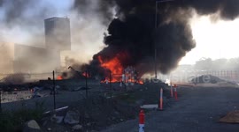 Aftermath of plane crash in Melbourne