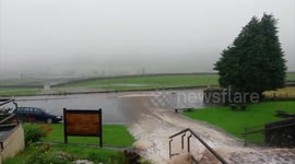 Dramatic Footage Shows Flooded Cave Spit Out Gallons Of Water After Heavy Rainfall