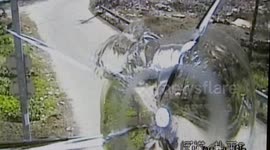 Man shoots CCTV camera with slingshot while stopped at traffic lights