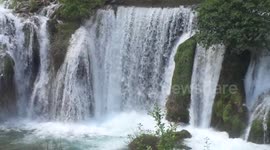The relaxing sound of powerful waterfalls