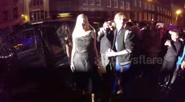 Ed Sheeran arrives at the Brits Afterparty