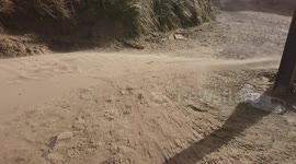 Storm Doris makes landfall at Brean in Somerset