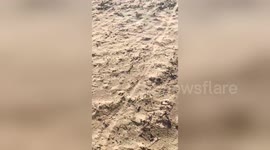 Newsflare Edit - storm Doris in brean sandstorm