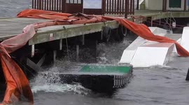 Storm Doris stirs Chasewater reservoir in Staffordshire