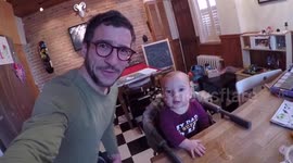 Canadian dad vlogs his numerous adventurers with his baby