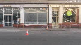 Police cordon in Park End Street in Oxford