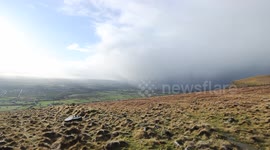 Storm Doris Snow Storm Approaching Benbradagh Mountain