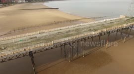 Colwyn Bay Victoria Pier damage 2 weeks before Storm Doris struck
