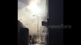 Firefighting crews tackle blaze on Harrow Road, London