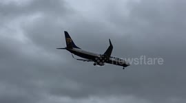 Planes struggling to land at Manchester Airport during Storm Doris