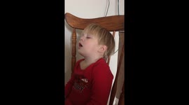 Asher fell asleep sitting up watching cartoons!