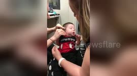 Newsflare Edit - 3 Month Old Baby Hearing Mom's Voice For The First Time After Getting Hearing Aids