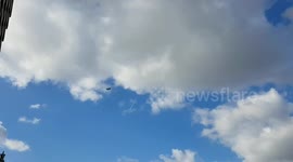 RAF Chinook, over the River Thames, London