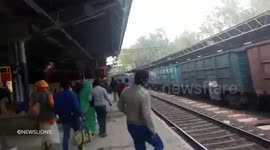 woman run over by train miraculously emerges totally unscathed