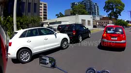Car crashes into parked car.