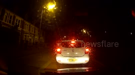 Dashcammer jumps red light and gets flashed by camera