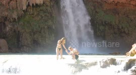 Man loses engagement ring while proposing at waterfall in Grand Canyon