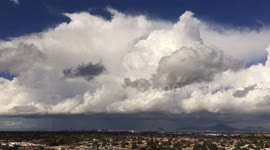 Timelapse of thunderstorm moving over downtown Phoenix