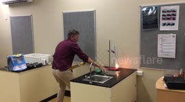 Chemistry Teacher makes cannon to fire candy at class