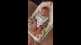 Cutest baby boy mimics daddys every move!!