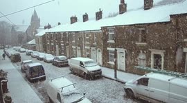 Snow blankets Peak District