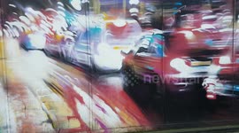 City Scene Graffiti Cars People HD Croydon