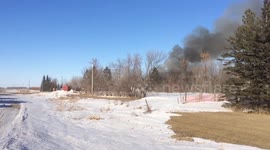 Huge house fire in progress