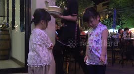Young Chinese girl dancing