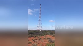 100m NASA tower is felled