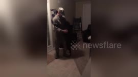 Airman and K9 Ohio trainer reunites with dog after 6 month deployment