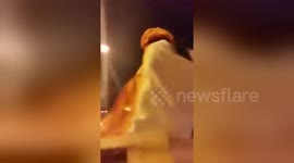 Newsflare Edit - Euro 2016 - Irish girl gets lifted on Pallet in Paris COYBIG
