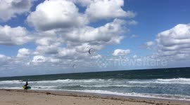 Kite surfers in Florida