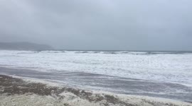 Stormy beach