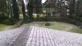 Crazy Hail Storm In Ocean Park Washington